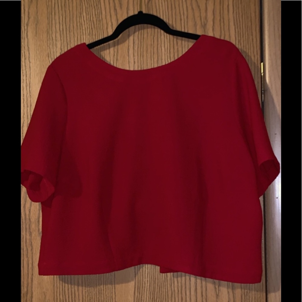 Red F21+ crop top
